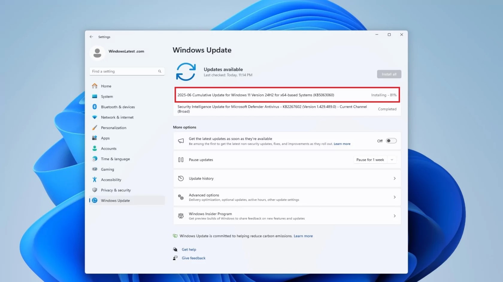 Windows 11-uppdateringen KB5063060 orsakar omfattande problem
